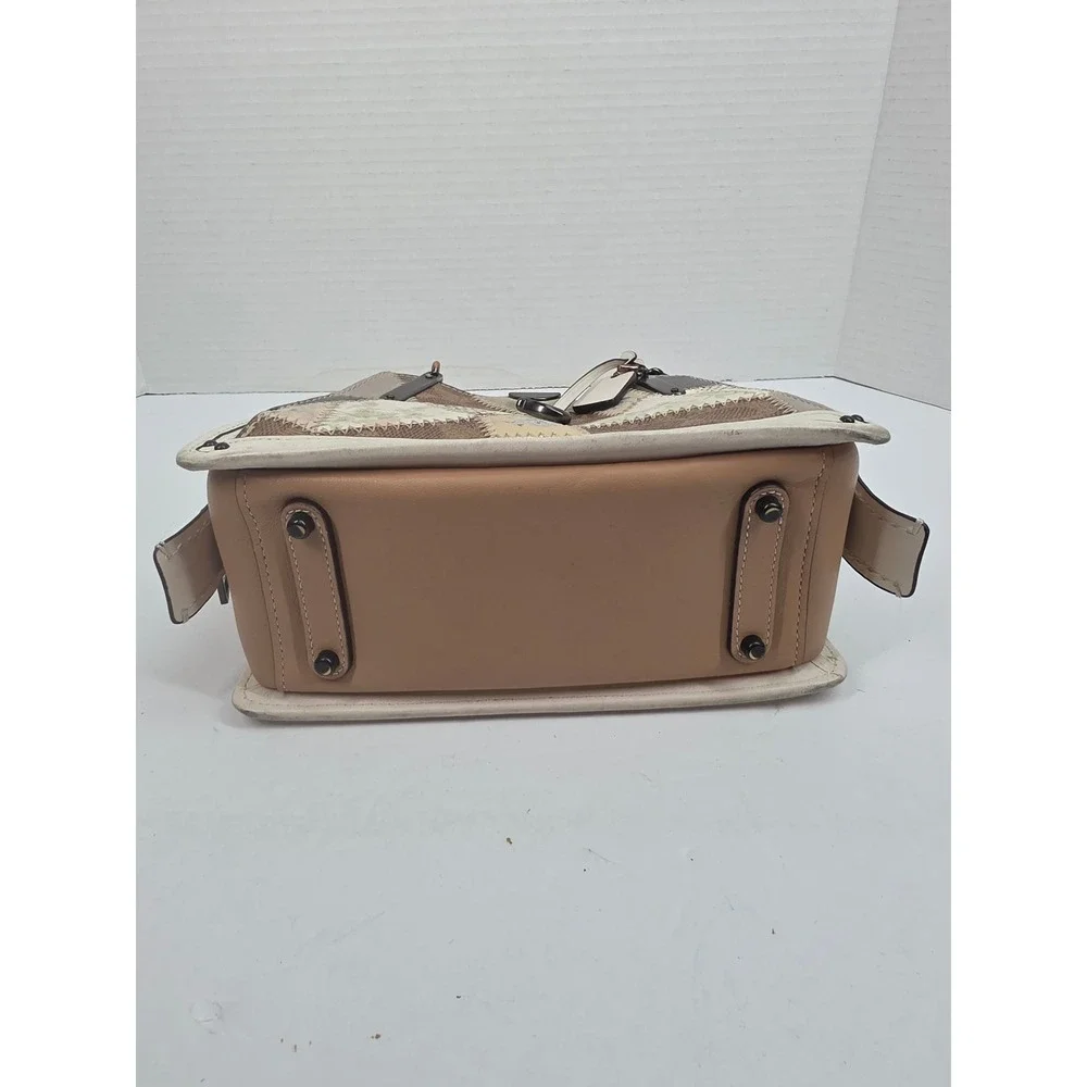 Coach Mini Dreamer 21 Patchwork Signature Canvas Leather Satchel Bag A1992-88884